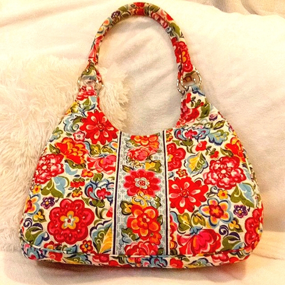 NWOT♥VERA BRADLEY HOPE GARDEN LARGE TOTE! Vibrant Floral Colors! Red Interior ♥️ - Picture 1 of 16